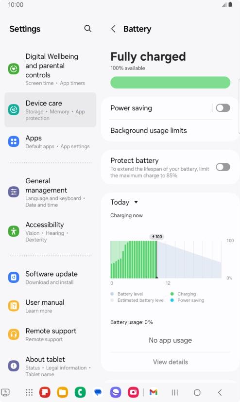 Press Power saving. Press Power saving.