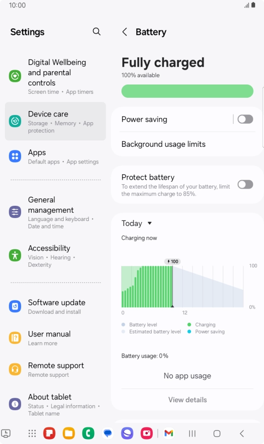 Press Power saving. Press Power saving.