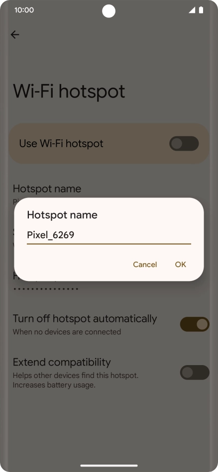 Key in the required Wi-Fi hotspot name and press OK. Key in the required Wi-Fi hotspot name and press OK.