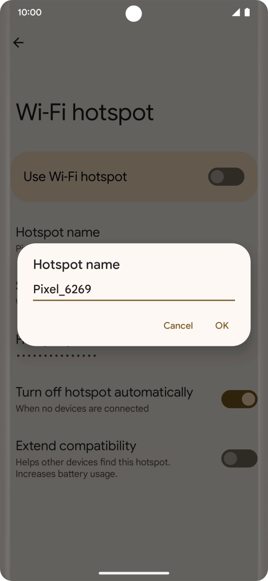 Key in the required Wi-Fi hotspot name and press OK. Key in the required Wi-Fi hotspot name and press OK.