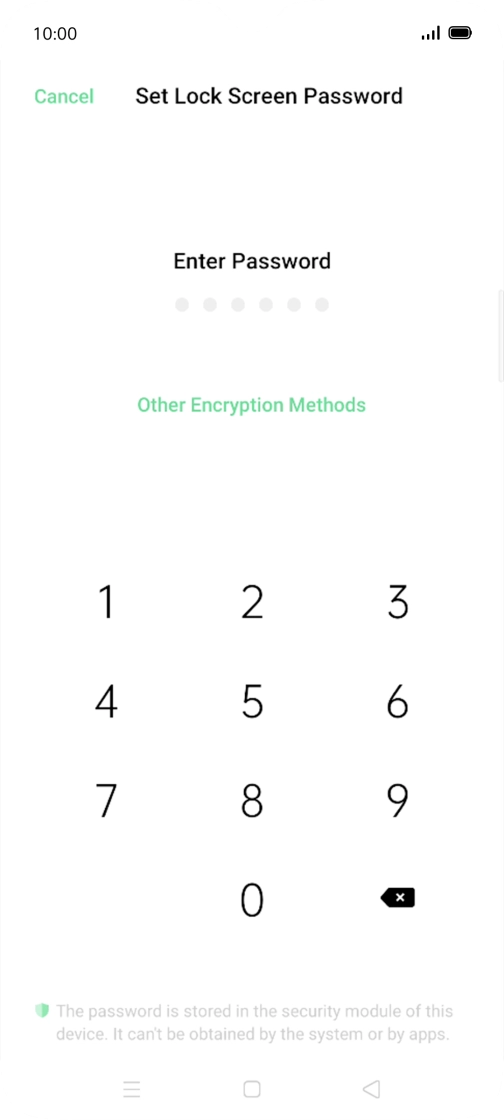 Press Other Encryption Methods. Press Other Encryption Methods.