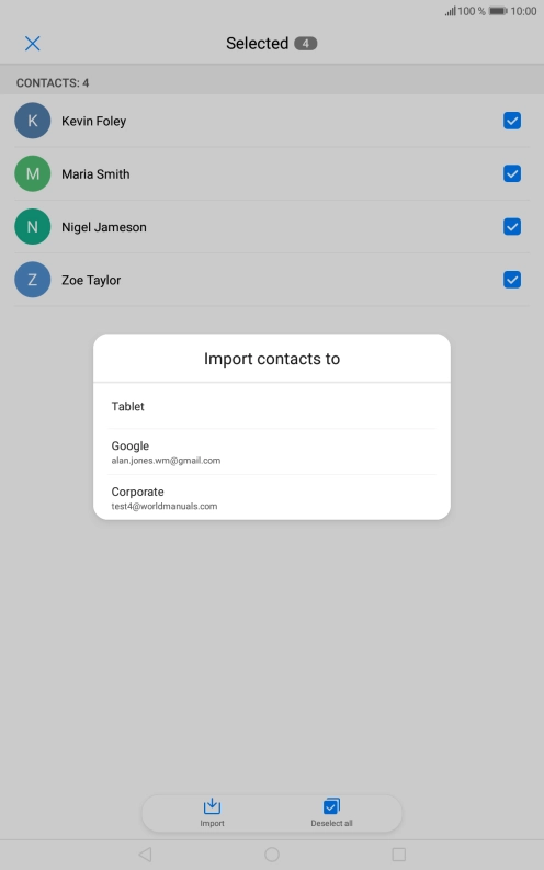 Press Tablet. Press Tablet.