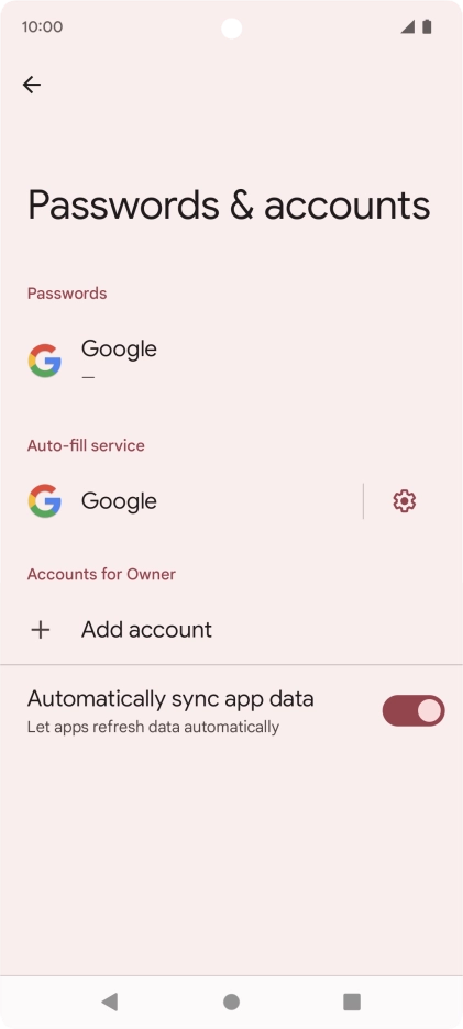 Press Add account. Press Add account.