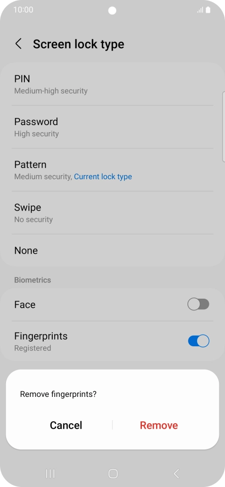 Press Remove. Press Remove.