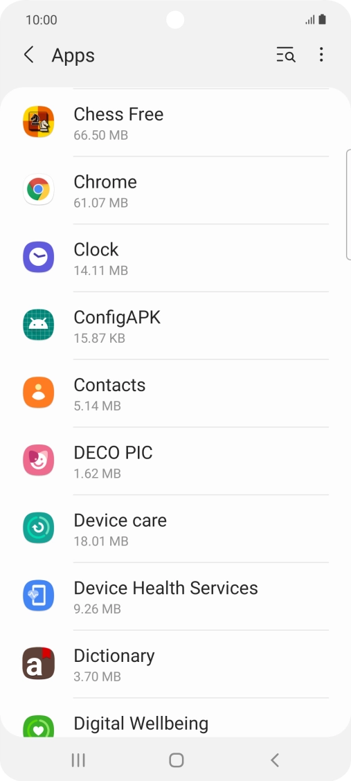Press the required app. Press the required app.