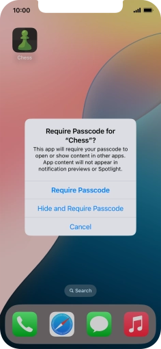 Press Require Passcode. Press Require Passcode.