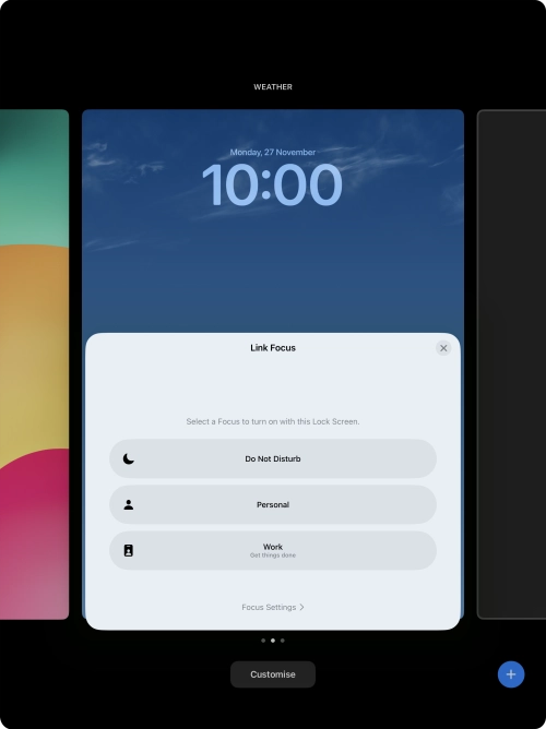 Press the required focus mode. Press the required focus mode.