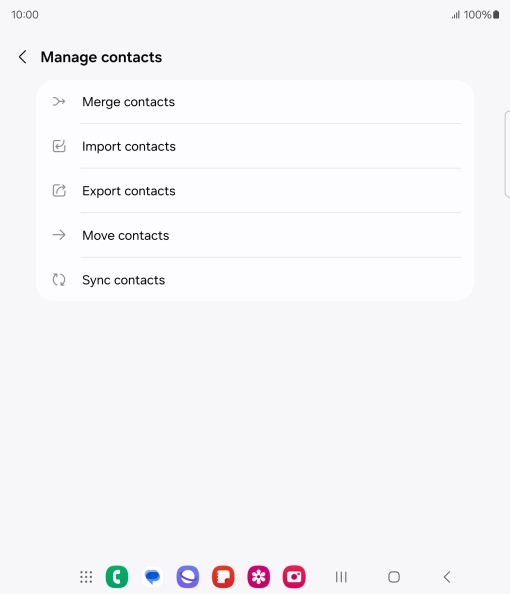 Press Import contacts. Press Import contacts.