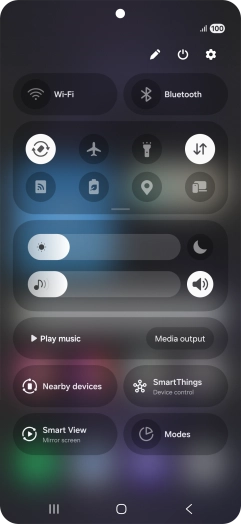 Press the settings icon. Press the settings icon.