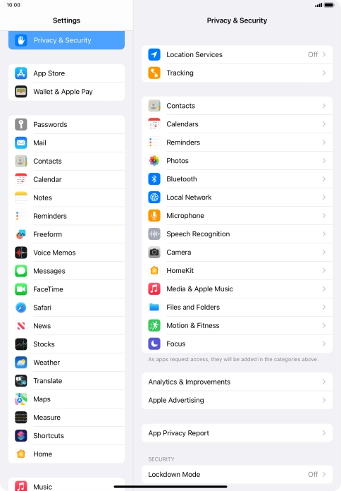 Press App Privacy Report. Press App Privacy Report.