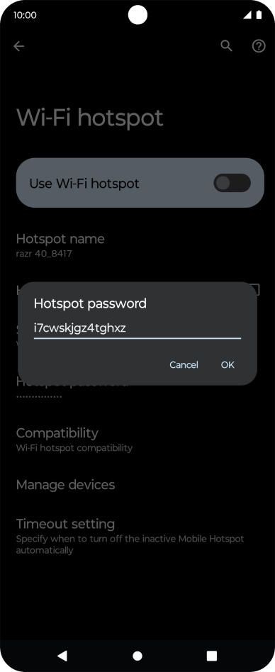 Key in the required password and press OK. Key in the required password and press OK.