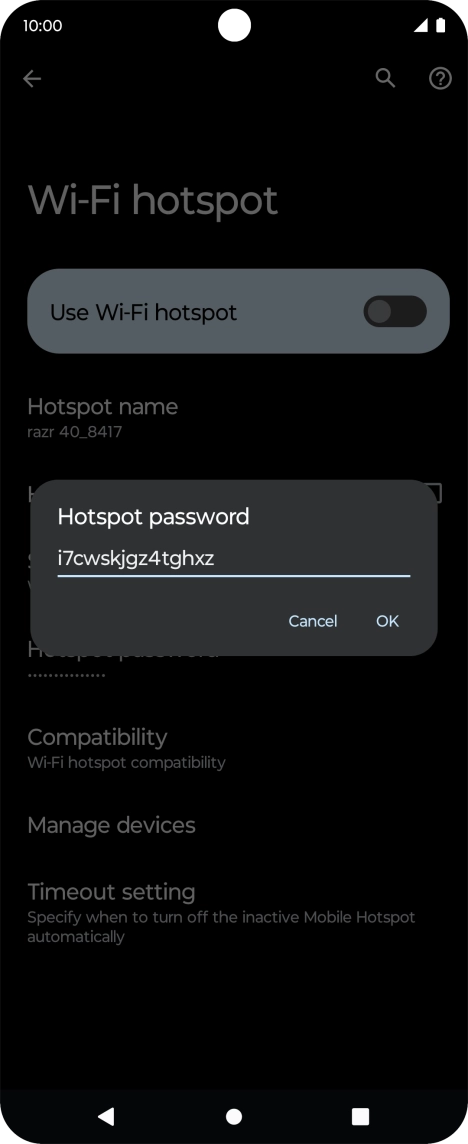 Key in the required password and press OK. Key in the required password and press OK.