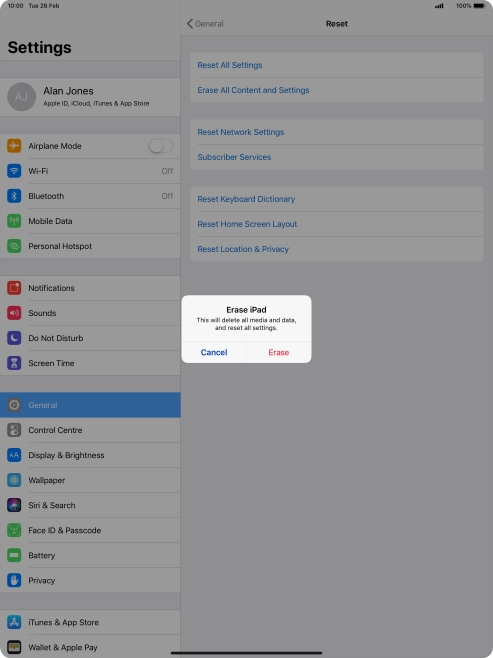 Press Erase. Press Erase.