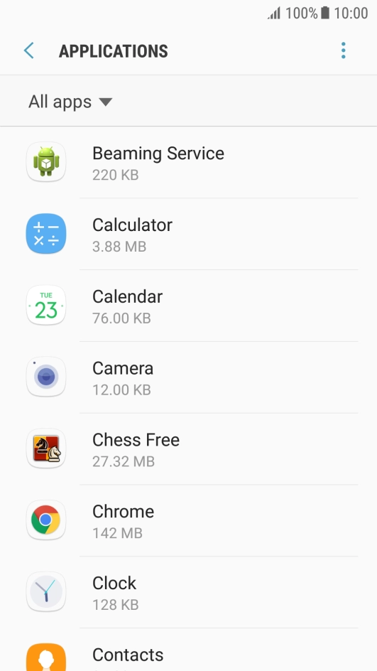 Press the required app. Press the required app.