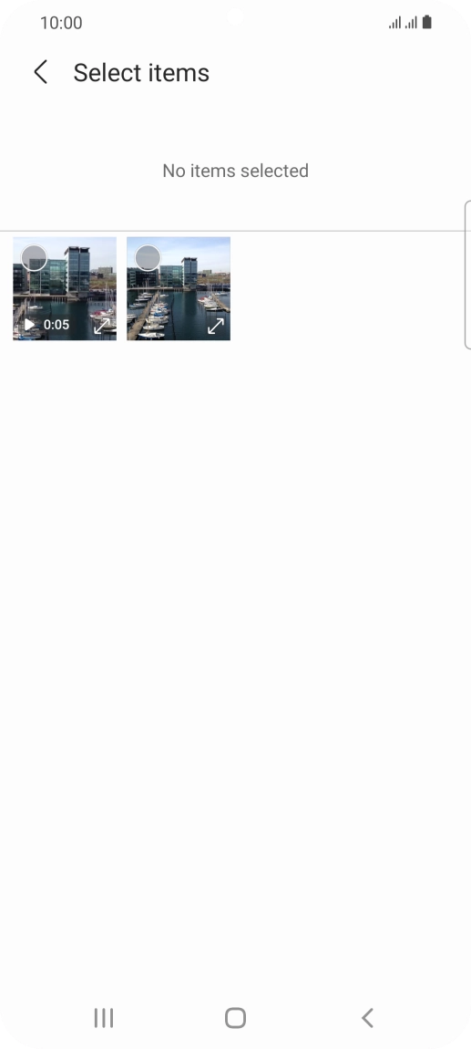 Press the required picture. Press the required picture.