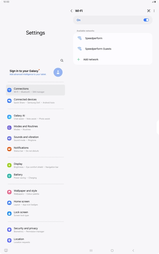 Press the required Wi-Fi network. Press the required Wi-Fi network.
