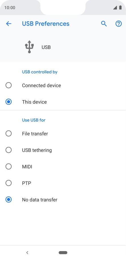 Press File transfer. Press File transfer.