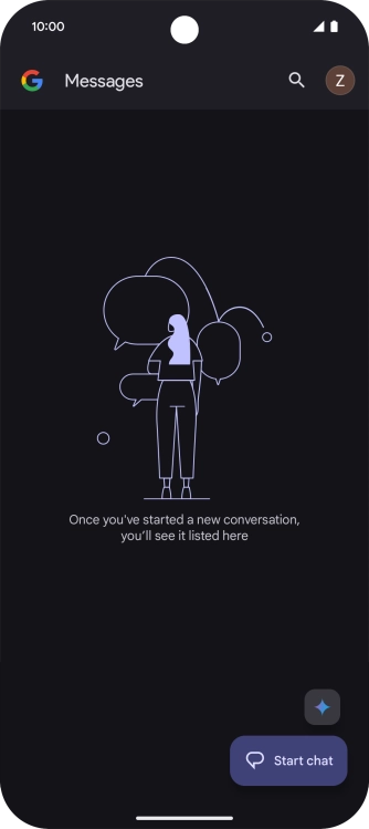 Press the profile icon. Press the profile icon.