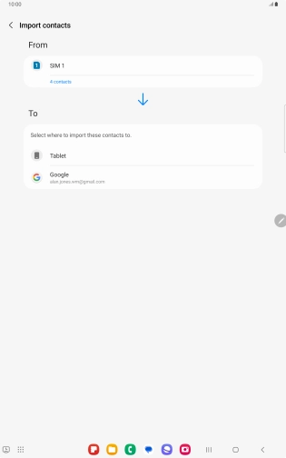 Press the required Google account. Press the required Google account.