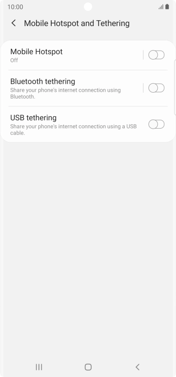 Press Mobile Hotspot. Press Mobile Hotspot.