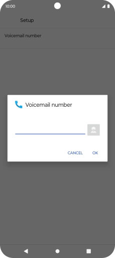 Key in +447953222222 and press OK. Key in +447953222222 and press OK.