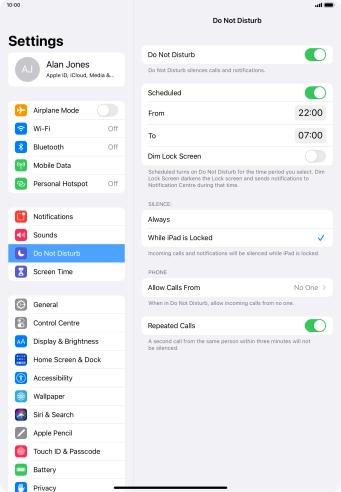 Press the indicator next to Press the indicator next to