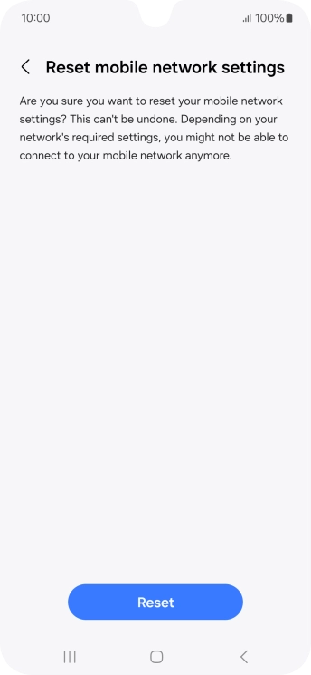 Press Reset. Press Reset.