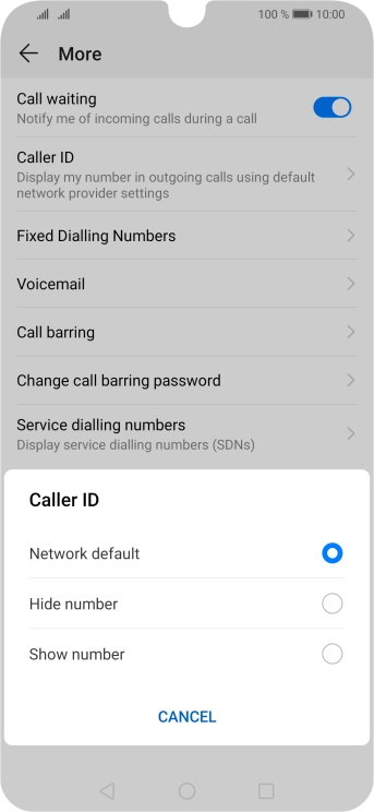 Press Show number to turn on caller identification. Press Show number to turn on caller identification.