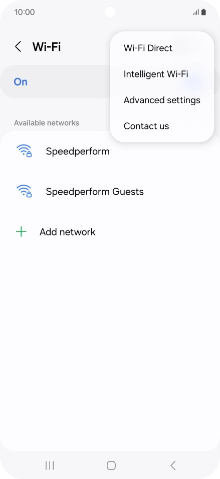 Press Intelligent Wi-Fi. Press Intelligent Wi-Fi.