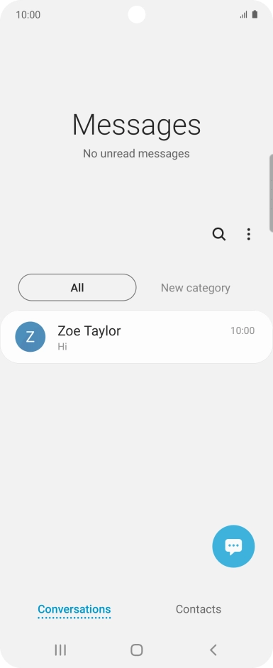 Press the new message icon. Press the new message icon.
