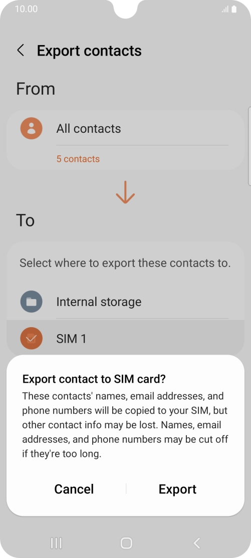 Press Export. Press Export.