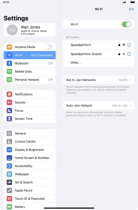 Press the required Wi-Fi network and key in the password for the Wi-Fi network. Press the required Wi-Fi network and key in the password for the Wi-Fi network.