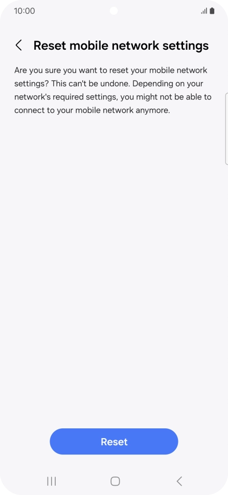 Press Reset. Press Reset.