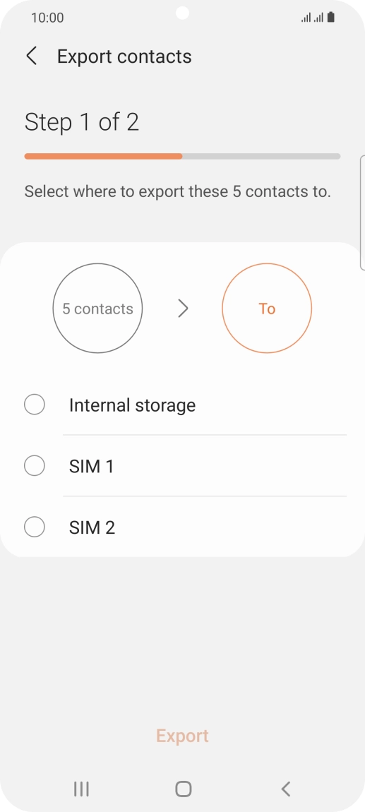 Press the required SIM. Press the required SIM.