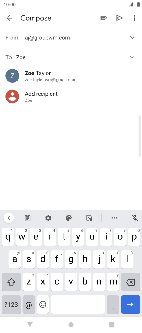 Press the required contact. Press the required contact.