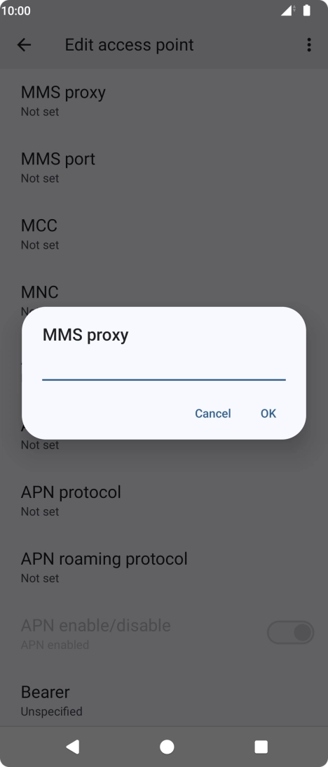 Key in 149.254.201.135 and press OK. Key in 149.254.201.135 and press OK.