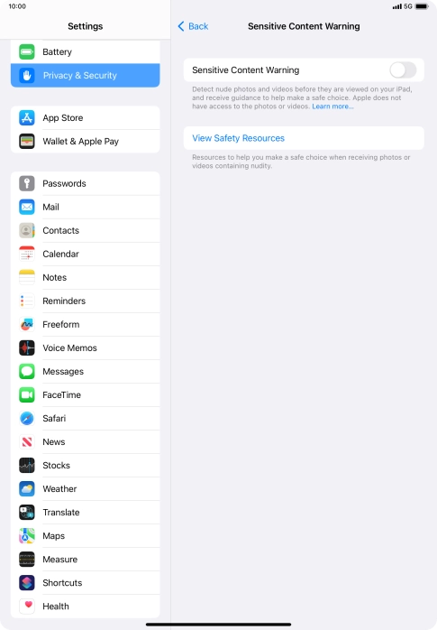 Press the indicator next to Press the indicator next to