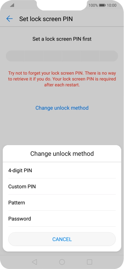 Press the required phone lock code and follow the instructions on the screen to create an additional phone lock code. Press the required phone lock code and follow the instructions on the screen to create an additional phone lock code.