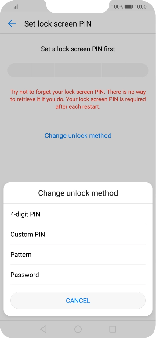 Press the required phone lock code and follow the instructions on the screen to create an additional phone lock code. Press the required phone lock code and follow the instructions on the screen to create an additional phone lock code.