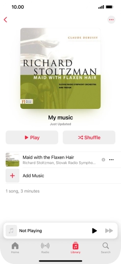 Go to the required category or playlist and press the required audio file. Go to the required category or playlist and press the required audio file.