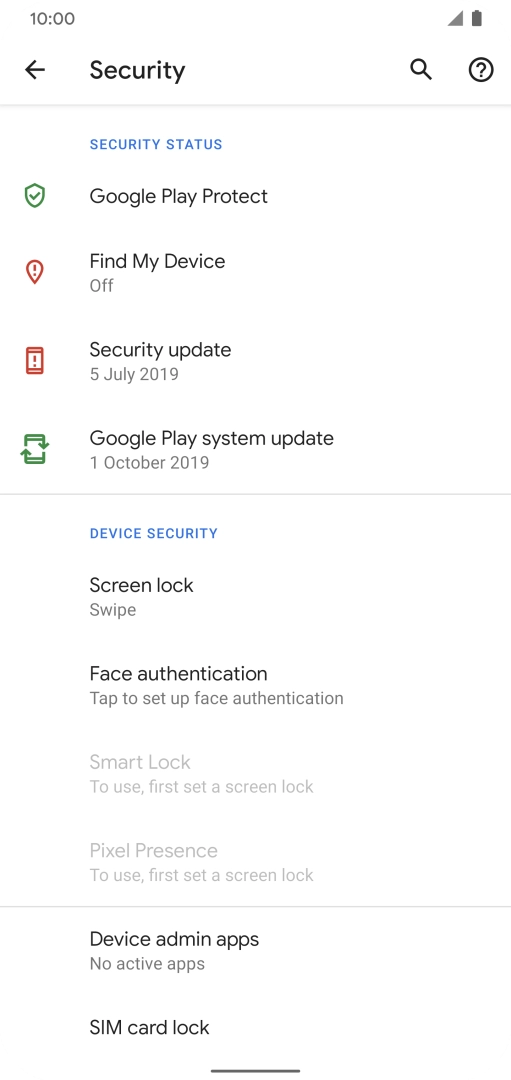Press SIM card lock. Press SIM card lock.