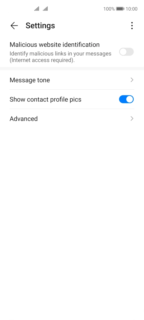 Press Advanced. Press Advanced.