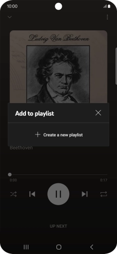 Press Create a new playlist. Press Create a new playlist.