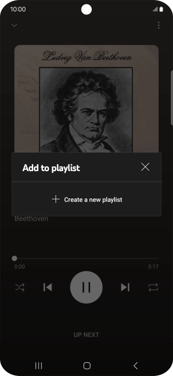 Press Create a new playlist. Press Create a new playlist.