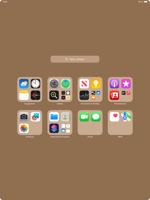 Press the required app. Press the required app.