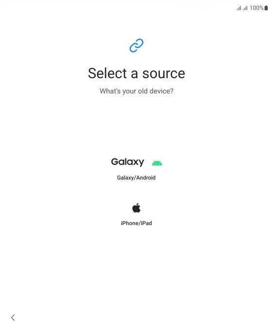 Press the required setting and follow the instructions on the screen to transfer the content from another phone. Press the required setting and follow the instructions on the screen to transfer the content from another phone.