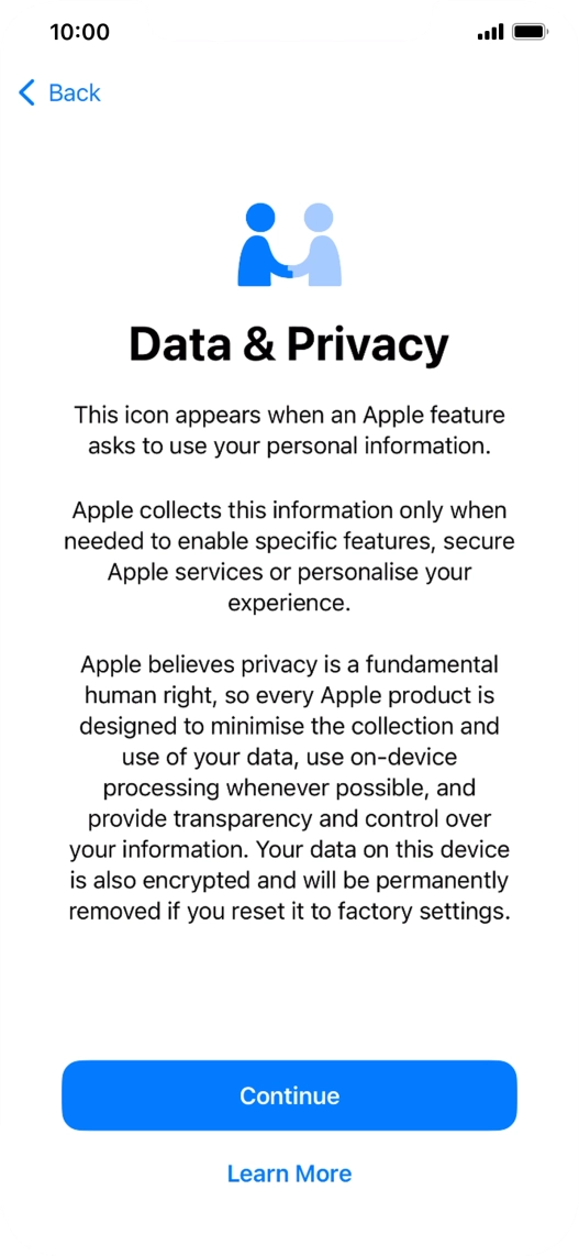 Press Continue. Press Continue.