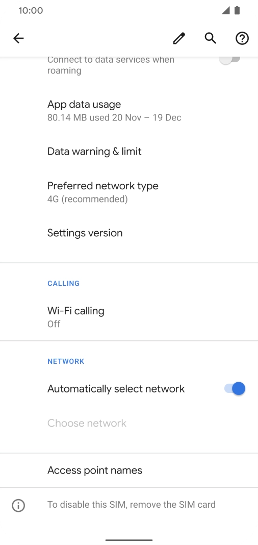Press Access point names. Press Access point names.