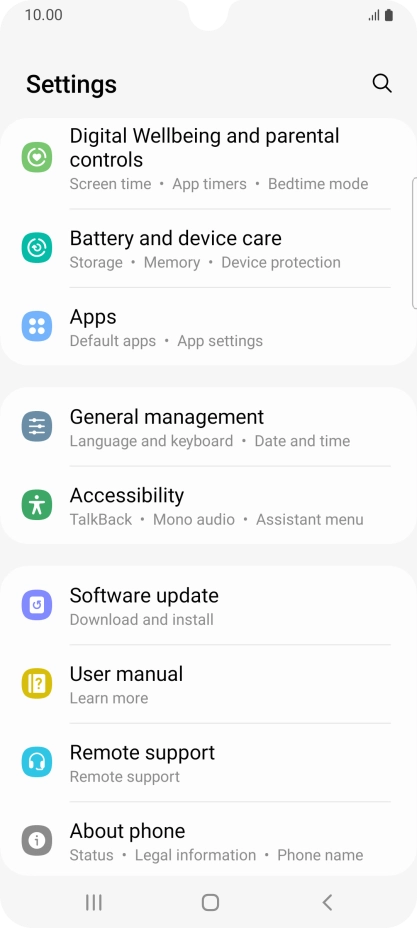 Press Battery and device care. Press Battery and device care.