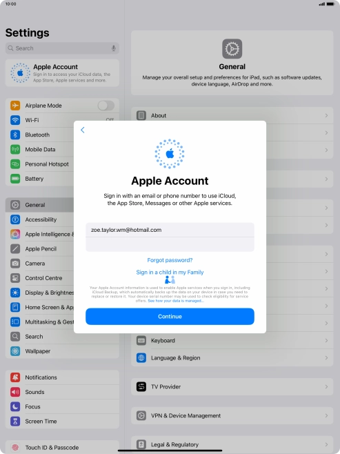 Press Continue. Press Continue.